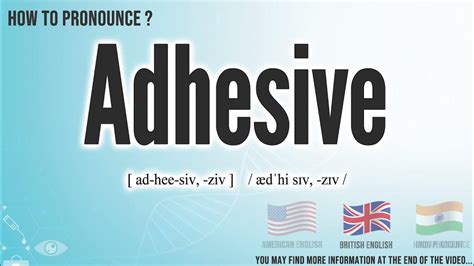 adhesive pronunciation|adhesive noun meaning.